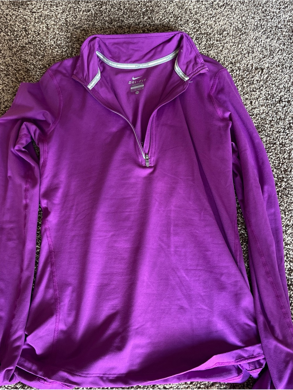 Nike Purple Dri-FIT Zip-Up Running Jacket